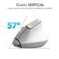 Souris verticale Subblim Nature Vertical Ergo Dual Bluetooth, USB 2.4Ghz 4000dpi - 5 Boutons - Utilisation droitier - Coloris Bl