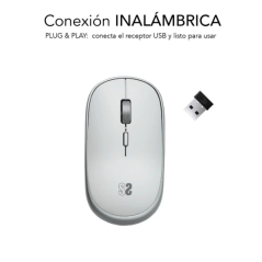 Mini Souris Sans Fil Subblim Wireless - 54mm x 25mm - Silencieuse - Précision réglable - Finitions de qualité - Ambidextre - 4 b