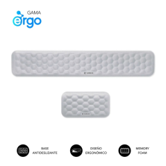 Repose-poignet Subblim Pack Ergo Airpad pour clavier et souris - Mousse à mémoire de forme 65D - Tissu AirMesh respirant - Base