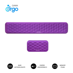 Repose-poignet Subblim Pack Ergo Airpadding pour clavier et souris - Mousse viscoélastique 65D - Tissu AirMesh respirant - Base