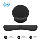Tapis de souris ergonomique Subblim Pack Ergo MemoryFlex et repose-poignet pour clavier - Mousse résistante - Micro-texturée imp