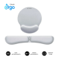 Tapis de souris ergonomique Subblim Pack Ergo MemoryFlex et repose-poignet pour clavier - Mousse résistante - Micro-texturée imp
