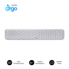 Repose-poignet pour clavier Subblim Ergo Airpad - Mousse à mémoire de forme 65D - Tissu AirMesh respirant - Base antidérapante -
