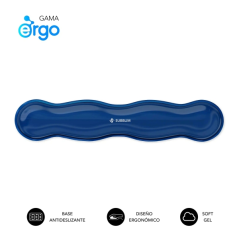 Repose-poignet pour clavier Subblim Ergo Crystal Flex - Gel de refroidissement auto-ajustable - Design ergonomique ondulé - Base