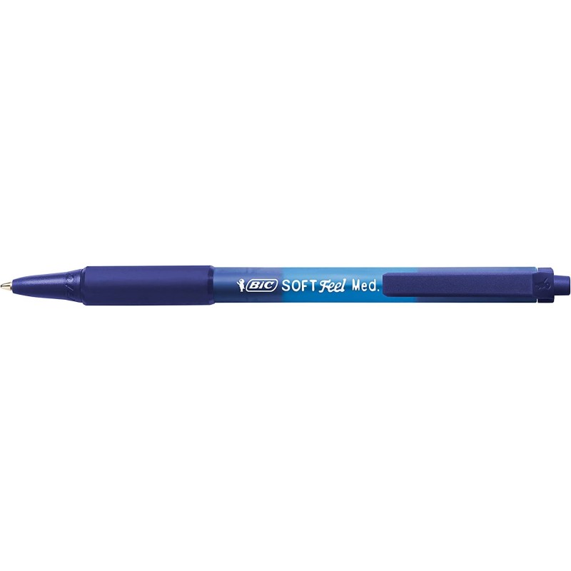 Stylos bille Bic Soft Feel bleu lot de 12 Stylos bille Bic Soft Feel bleu lot de 12