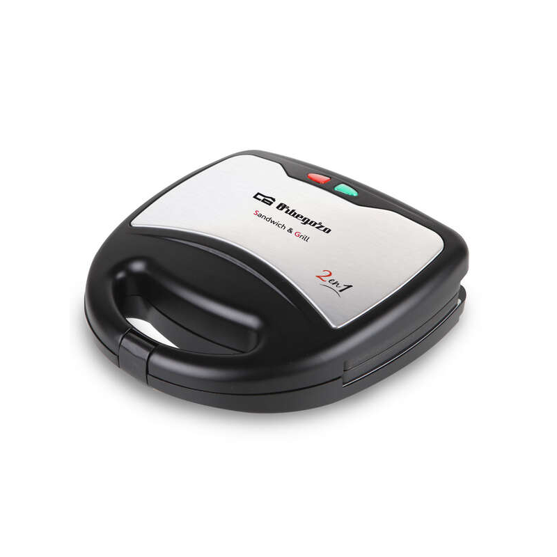 Orbegozo SW 7250 Machine à Sandwich Multifonction 2 en 1 - Plaques Interchangeables - Antiadhésives - Protection contre la Surch