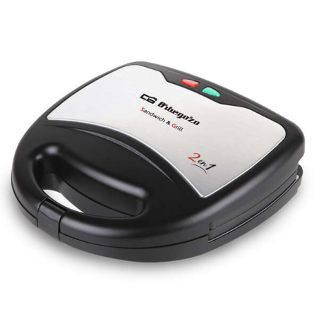 Orbegozo SW 7250 Machine à Sandwich Multifonction 2 en 1 - Plaques Interchangeables - Antiadhésives - Protection contre la Surch