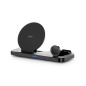 Chargeur sans fil 3-en-1 Urban Factory Power avec fonction support 15 W - Smartphone / Montre connectée / Casque - Noir