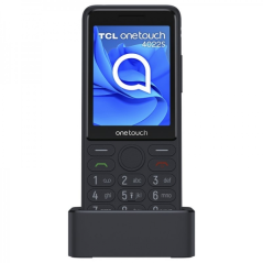 Téléphone portable TCL One Touch 4022s Écran 2,8" Bluetooth - Spécial Seniors - Base de chargement - Bouton SOS - Couleur Gris