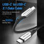 Câble USB-C 3.1 Vention - Puissance jusqu'à 60 W - Longueur 0,5 m - Vitesse jusqu'à 5 Gbit/s - Gaine en coton tressé - Gris