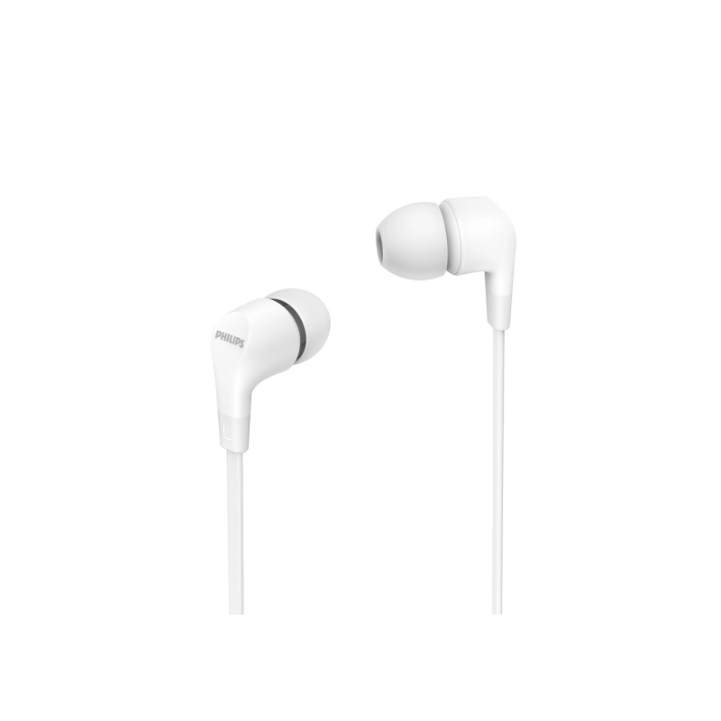 Écouteurs intra-auriculaires filaires Philips - Prise jack 3,5 mm - Microphone intégré - 3 paires d'embouts en silicone - Isolat