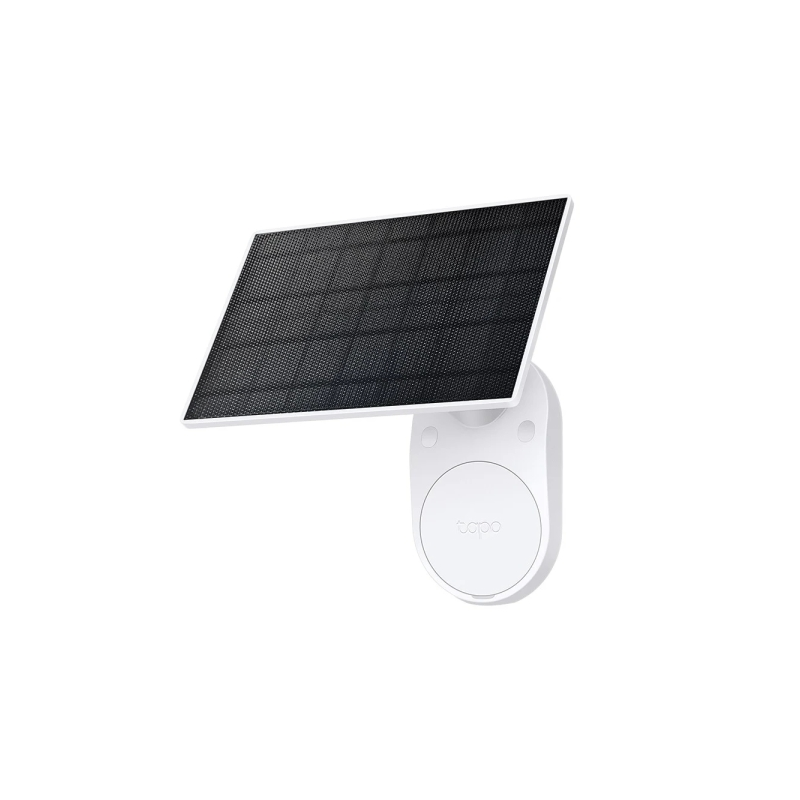 TP-Link Tapo A201 Panel Solar con Soporte para Camaras - 2.5W - Cable 4m - IP65 - Incluye Accesorios de Montaje - Color Blanco y