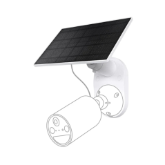 TP-Link Tapo A201 Panel Solar con Soporte para Camaras - 2.5W - Cable 4m - IP65 - Incluye Accesorios de Montaje - Color Blanco y