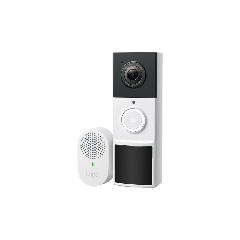 Sonnette intelligente TP-Link Tapo D210 avec vidéo 2K 3MP - Vision nocturne - Angle de vision de 160º - Détection et notificatio