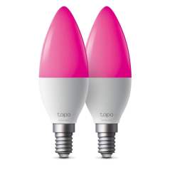TP-Link Tapo L430C Pack de 2 Bombillas Inteligentes RGB - Bluetooth - Intensidad Regulable - Casquillo E14 - WiFi - Compatible c