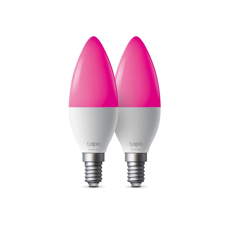 TP-Link Tapo L430C Pack de 2 Bombillas Inteligentes RGB - Bluetooth - Intensidad Regulable - Casquillo E14 - WiFi - Compatible c