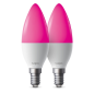 TP-Link Tapo L430C Pack de 2 Bombillas Inteligentes RGB - Bluetooth - Intensidad Regulable - Casquillo E14 - WiFi - Compatible c