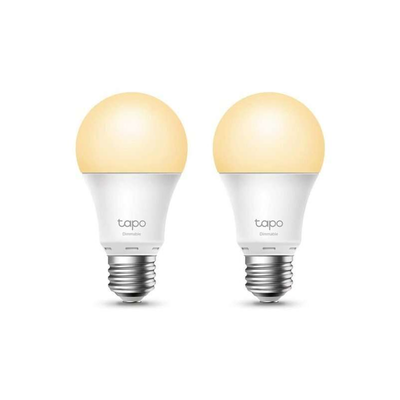 TP-Link Pack de 2 Ampoules Intelligentes Wi-Fi Dimmables - Calendrier - Commande Vocale - Télécommande - Mode Absent - 806 lm