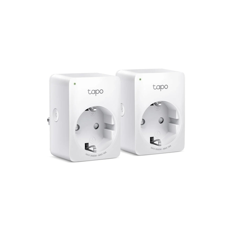 TP-Link Tapo P110 Pack de 2 Enchufes Inteligentes - WiFi - Autoapagado - Monitorizacion de Energia y Gasto - Modo Ausente - Cont