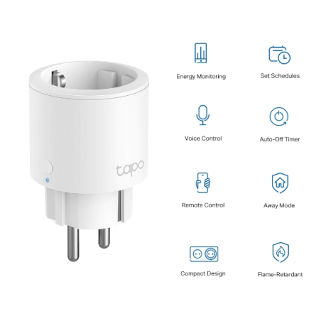 TP-Link Tapo P115 Pack de 4 Enchufes Inteligentes - WiFi - Temporizador - Monitorizacion de Energia y Gasto - Modo Ausente - Con
