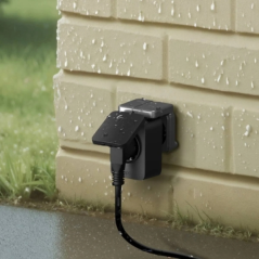 TP-Link Tapo P410M Enchufe Inteligente para Exterior - WiFi - IP54 - Monitoreo de Sistemas de Produccion Solar - Proteccion cont