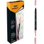 Stylo marqueur double pointe pastel Bic Intensity - Lot de 12 couleurs