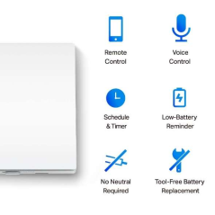 TP-Link Tapo S210 Interrupteur d'éclairage intelligent WiFi simple - Contrôle d'application - Commande vocale - Horaire programm
