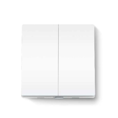 TP-Link Tapo S220 Interrupteur d'éclairage intelligent double WiFi - Contrôle par application - Commande vocale - Horaire progra