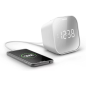 Radio-réveil Philips FM avec chargeur USB - Affichage LED effet miroir - Minuteur - Fonction snooze - 11 x 11 x 7,5 cm - Blanc