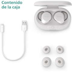 Écouteurs intra-auriculaires sans fil Philips - Bluetooth 5.3 - Autonomie jusqu'à 18 h - TWS - IPX4 - Microphone intégré - Conne