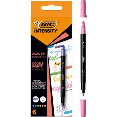 ✅ Lot de 6 Bic Intensity Feutres Double Pointe couleur Plusieurs couleurs en stock