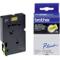 Ruban d'étiquettes laminé original Brother TC601 - Texte noir sur fond jaune - 12 mm x 7 m de large