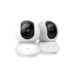TP-Link Tapo TC71 Pack de 2 Camaras de Seguridad - 2K QHD - WiFi - Resolucion de 3Mpx - Vision Nocturna - Audio Bidireccional -