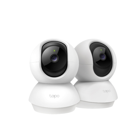 TP-Link Tapo TC71 Pack de 2 Camaras de Seguridad - 2K QHD - WiFi - Resolucion de 3Mpx - Vision Nocturna - Audio Bidireccional -