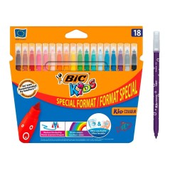 ✅ Bic Kids Couleur Pack de 18 Feutres couleur Plusieurs couleurs en stock