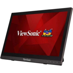 Moniteur à écran tactile LCD ViewSonic 16" HD - Jusqu'à 10 points de contact - Réponse 12 ms - Haut-parleurs 2 W - Angle de visi