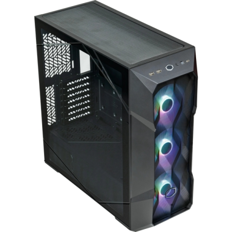 Boîtier gaming Cooler Master TD500 Mesh V2 - Façade en mesh - 3 ventilateurs CF120 ARGB - Côtés en verre trempé - Refroidissemen