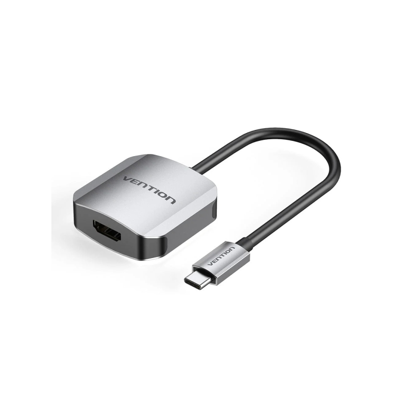 Adaptateur convertisseur Vention - USB-C mâle vers HDMI femelle - Câble de 15 cm - Aluminium - Gris