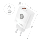 Chargeur mural TechOneTech 65 W PD avec 1 port USB-C + 1 port USB-A