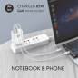 Chargeur mural TechOneTech 65 W PD avec 1 port USB-C + 1 port USB-A