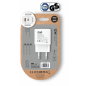 Chargeur mural double TechOneTech + câble USB-A vers Lightning de 1 m - Revêtement en nylon tressé blanc