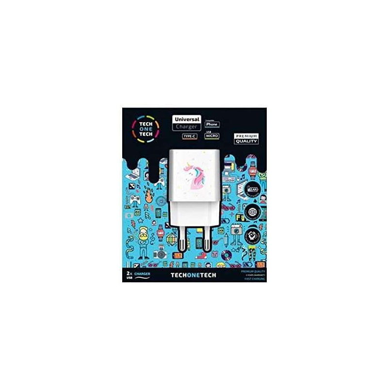 Chargeur mural double USB-A Unicorn Dream de TechOneTech - Haute performance
