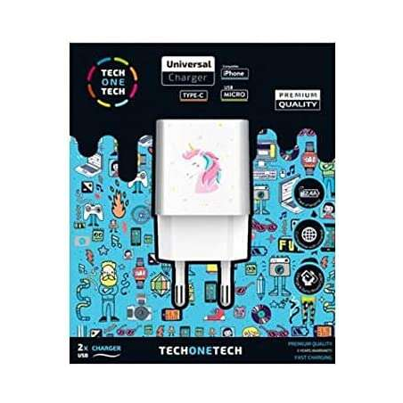 Chargeur mural double USB-A Unicorn Dream de TechOneTech - Haute performance