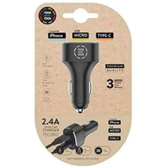 Chargeur de voiture double USB-A TechOneTech - Haute performance