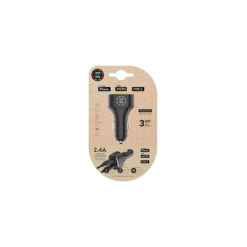 Chargeur de voiture double USB-A TechOneTech - Haute performance