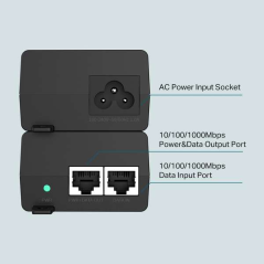 Injecteur PoE TP-Link - 2 ports Gigabit - Jusqu'à 30 W - Plug & Play