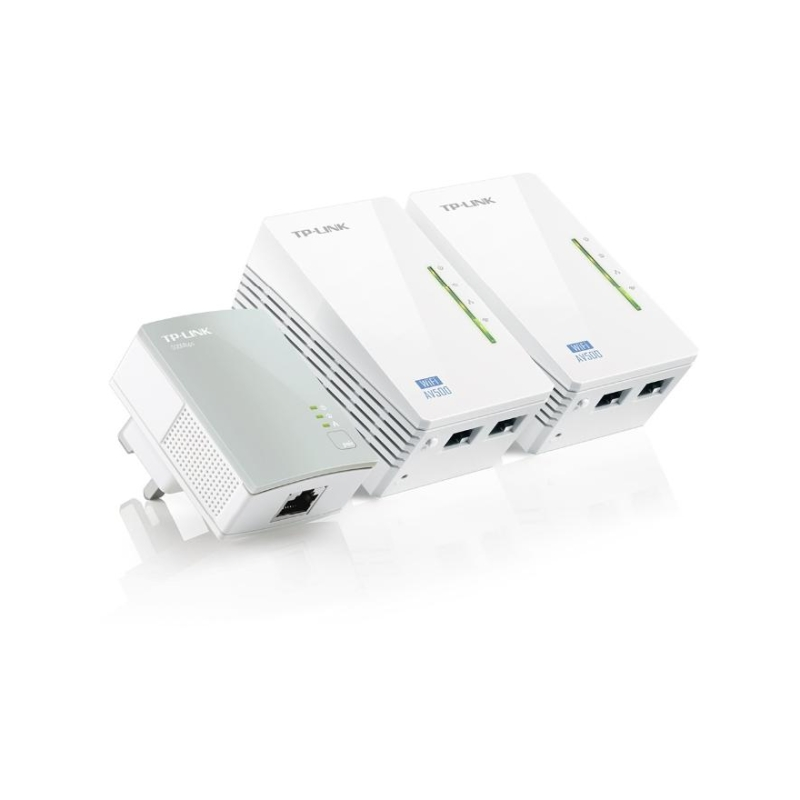 TP-Link TL-WPA4220 TKIT Pack de 3 Adaptadores Powerline - Velocidad hasta 300Mbps - Cobertura hasta 300m - WiFi AV600 - 2 Puerto