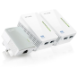 TP-Link TL-WPA4220 TKIT Pack de 3 Adaptadores Powerline - Velocidad hasta 300Mbps - Cobertura hasta 300m - WiFi AV600 - 2 Puerto