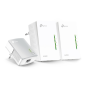 TP-Link TL-WPA4220 TKIT Pack de 3 Adaptadores Powerline - Velocidad hasta 300Mbps - Cobertura hasta 300m - WiFi AV600 - 2 Puerto