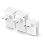 TP-Link TL-WPA4220 TKIT Pack de 3 Adaptadores Powerline - Velocidad hasta 300Mbps - Cobertura hasta 300m - WiFi AV600 - 2 Puerto